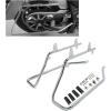 imageECOTRIC Saddle Bag Conversion Brackets Support Guard Compatible with Harley Softail 19842017 Heritage Springer Fatboy FLSTF FLSTS Bad Boy FXSTSB EFI FLSTFI Except for Deuce Models BlackChrome