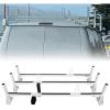 imageECOTRIC Universal 750LBS Capacity 3 Bars Ladder Roof Racks 68quot75quot Compatible with Ford E150 250 350 Chevy Chevrolet Express 1500 2500 3500 GMC Savana with Rain Gutters Kayak Canoe Lumber Pipe Cargo3 Bars