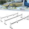 imageECOTRIC Van Ladder Racks 3 Bar Roof Racks 59 Inches Compatible with 1996Up Chevy Express Fullsize 800 LBS Capacity Steel BlackWhite