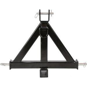 image3 Point 2quot Receiver Trailer Hitch Category 1Tractor Tow Drawbar Pull Black Heavy Duty