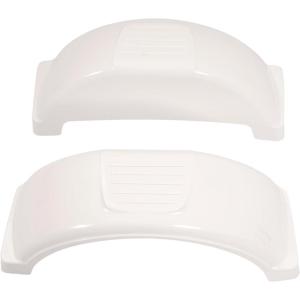 imageECOTRIC 2 Pcs Trailer Fenders WSteps Compatible with 13quot Diameter Wheels Tires SingleAxle Trailers Plastic Fenders Black13 29 long x 9 wide x 12 tall