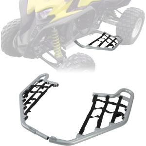 imageECOTRIC Aluminum Nerf Bars wNets  Compatible with 2008 2009 Honda TRX 700XXSilver Pair