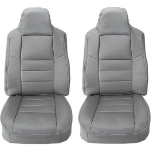 imageECOTRIC Bottom ampamp Top Lean Back Seat Covers Sets Compatible with 20032007 Ford F250 F350 Lariat XL FX4 ampamp XLT Regular Super ampamp Crew Cab Front Driver ampamp Passenger Side Gray