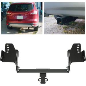 imageECOTRIC Class 3 Trailer Hitch Receiver Towing 2quot Compatible with 20132019 Ford Escape SEL SE S Titanium Models Replace for 13186 Steel Powder Coated Black