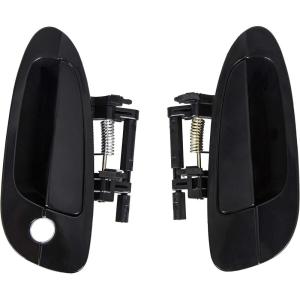imageECOTRIC Door Handle Smooth Black Exterior Outside Compatible with 20022006 Nissan Altima Front Left ampamp Right  Rear Left ampamp RightFront LeftFront Right
