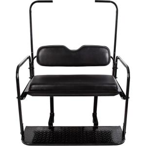imageECOTRIC Flip Folding Rear Back Seat Kit Compatible with 1995Up EZGO TXT Golf Cart w roof support  You Will Receive 2 Packages
