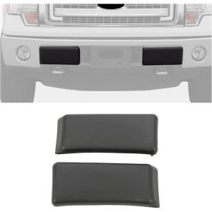 imageECOTRIC Front Bumper License Plate Mounting Bracket Frame Holder Compatible with 20092014 Ford F150 Replacement for 9L3Z17A385A 9L3Z17A385A FO1068134 BlackFront Bumper Guards Pads