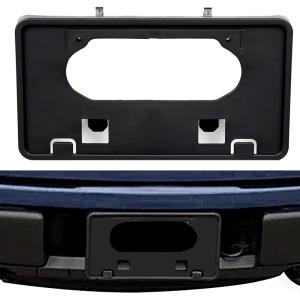 imageECOTRIC Front Bumper License Plate Mounting Bracket Frame Holder Compatible with 20092014 Ford F150 Replacement for 9L3Z17A385A 9L3Z17A385A FO1068134 BlackLicense Plate Frame