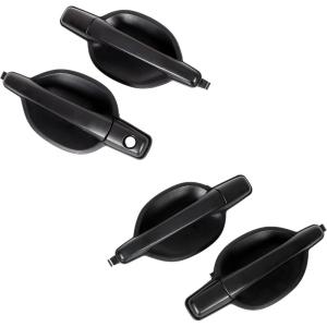 imageECOTRIC Outside Door Handle Black Textured Compatible with Mitsubishi Endeavor 20042011Rear RightFront Left  Right  Rear Left  Right4 Pcs