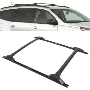 imageECOTRIC Roof Rack Side Rail Compatible with 20092017 Chevy Chevrolet Traverse Aluminum Replacement for 19244264 Factory Style 165 Lbscross bars  side rails