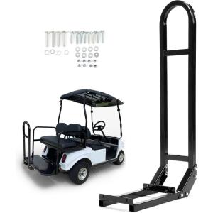 imageECOTRIC Universal Golf Cart Rear Seat Safety Grab Bar Safety Seat Handle Rail Handles for Yamaha Club Car EZGO TXT DS Golf Cart Accessories
