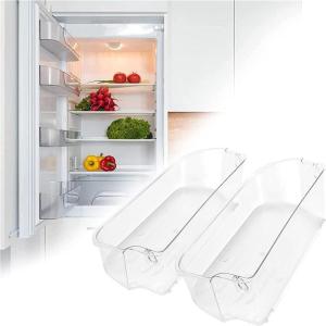imageKojem 2 X 240356401 Refrigerator Door Bin Shelf Compatible with Frigidaire Kenmore Refrigerator FFSS2614QS4A FFHS2611PFEA FFSS2614QE6A FFHS2622MSYA FFHS2611LBRA AP2116036 Replacement  2Pcs White2Pcs Clear