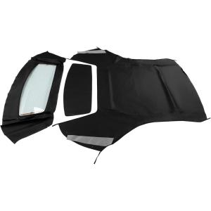 imageKojem Convertible Soft Top Sailcloth Vinyl Roof with Heated Glass Window Compatible with 19942004 Ford MustangBlack CP1311