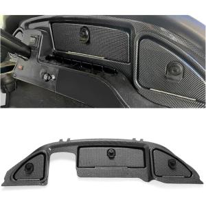 imageKojem Dash Cover Compatible with 20085Up Club Car Precedent Tempo Onward Golf Cart Black Three Door Dashboard Cover Dash CapCarbon Fiber Color