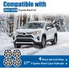imageECOTRIC 17quot Hubcaps Wheel Covers Wheel Skins Compatible with 20132018 Toyota RAV4 LE R17 Wheel Rim Cover 5 Spoke SilverBlack Plastic  Set of 4Silvery  Black