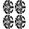 imageECOTRIC 17quot Hubcaps Wheel Covers Wheel Skins Compatible with 20132018 Toyota RAV4 LE R17 Wheel Rim Cover 5 Spoke SilverBlack Plastic  Set of 4Silvery  Black