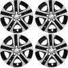 imageECOTRIC 17quot Hubcaps Wheel Covers Wheel Skins Compatible with 20132018 Toyota RAV4 LE R17 Wheel Rim Cover 5 Spoke SilverBlack Plastic  Set of 4Silvery  Black