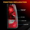 imageECOTRIC Brake light Tail Lights for Compatible with 20032006 Chevy Silverado 150025003500  Pair with Bulbs ampamp Wiring Harness DriverPassenger SideRedClear