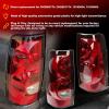 imageECOTRIC Brake light Tail Lights for Compatible with 20032006 Chevy Silverado 150025003500  Pair with Bulbs ampamp Wiring Harness DriverPassenger SideRedClear