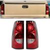 imageECOTRIC Brake light Tail Lights for Compatible with 20032006 Chevy Silverado 150025003500  Pair with Bulbs ampamp Wiring Harness DriverPassenger SideRedClear