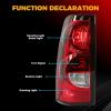 imageECOTRIC Brake light Tail Lights for Compatible with 20032006 Chevy Silverado 150025003500  Pair with Bulbs ampamp Wiring Harness DriverPassenger SideRedClear