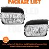 imageECOTRIC Bumper Fog Lights Lamps Compatible with 20032007 Chevy Silverado 20022006 Chevy Avalanche with Bulbs Driver SidePassenger Side