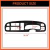 imageECOTRIC Dash Board Cluster Bezel Cover Compatible with 19982002 Dodge Ram 1500 2500 3500 Instrument Pad Panel Dashboard Kit wVents Replacement for 5GK51DX9AA 5EU11DX9AB  Clips IncludedDash Bezel WO Vents