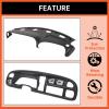 imageECOTRIC Dash Board Cluster Bezel Cover Compatible with 19982002 Dodge Ram 1500 2500 3500 Instrument Pad Panel Dashboard Kit wVents Replacement for 5GK51DX9AA 5EU11DX9AB  Clips IncludedBezel Cover W Vents  Dashboard Cover