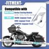 imageECOTRIC Detachable Luggage Trunk Mount Rack Compatible with Harley Davidson Touring 19972008 Razor Chopped King Luggage Trunk Fit for Road Glide Street Glide Road King Electra ChromeChrome