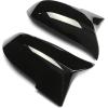 imageECOTRIC Door Mirror Caps Side Mirror Covers Compatible with BMW F20 F21 F23 F30 F31 F32 F33 F34 F36 F87 X1 E84 Glossy Black Rearview Replacement for 51167292745 51167292746 51162222543 51162222544Glossy Black