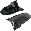 imageECOTRIC Door Mirror Caps Side Mirror Covers Compatible with BMW F20 F21 F23 F30 F31 F32 F33 F34 F36 F87 X1 E84 Glossy Black Rearview Replacement for 51167292745 51167292746 51162222543 51162222544Carbon Fiber Style