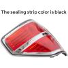 imageECOTRIC Driver Side Tail Lights Brake Lamps Taillights Red Clear Lens Chrome Trim Housing Compatible with 20092014 Ford F150 Styleside Pickup Truck Left