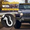 imageECOTRIC Front Bumper Compatible with 19872006 Jeep Wrangler TJ YJ with Winch Plate DRing and 2 LED Lights Black Rock Crawler Heavy Duty
