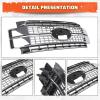 imageECOTRIC Front Bumper Hood Grille Grill Compatible with 2017 2018 2019 Ford F250 F350 F450 Super Duty Chrome NOT ONLY OVERLAY