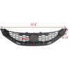 imageECOTRIC Front Grill Compatible with 2013 2014 2015 Honda Civic Sedan HO1200216 HO1202109 71121TR3A01 71122TR3A01 Front Bumper Hood Grille WChrome Molding