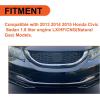 imageECOTRIC Front Grill Compatible with 2013 2014 2015 Honda Civic Sedan HO1200216 HO1202109 71121TR3A01 71122TR3A01 Front Bumper Hood Grille WChrome Molding