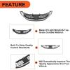 imageECOTRIC Front Grill Compatible with 2013 2014 2015 Honda Civic Sedan HO1200216 HO1202109 71121TR3A01 71122TR3A01 Front Bumper Hood Grille WChrome Molding