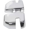 imageECOTRIC Full Tow Mirror Covers Cap Compatible with 20172021 Ford F250 F350 F450 Super Duty Triple Chrome Plated