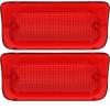 imageECOTRIC New Red Third Brake Light Lens Cover Compatible With 19942004 Chevy S10 GMC Sonoma High Mount Stop Lamp for Extended Cab only Replace for 16520288 9232872  Standard Cab  Crew Cab