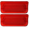 imageECOTRIC New Red Third Brake Light Lens Cover Compatible With 19942004 Chevy S10 GMC Sonoma High Mount Stop Lamp for Extended Cab only Replace for 16520288 9232872  Extended Cab
