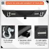 imageECOTRIC Rear Bumper Compatible With 19872006 Jeep Wrangler YJ TJ w 2 LED Lights ampamp 2quot Hitch Receiver D Rings Steel Rear Bumper