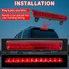 imageECOTRIC Rear Roof High Mount 3RD Third Brake 12 LED Light BrakeStop Cargo Tail light Lamp Waterproof Compatible with 0006 TahoeSuberbanYukon