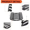 imageECOTRIC Rear Window Louvers Scoop Cover Compatible with 20152023 Ford Mustang Windshield Sun Shade Cover Vent GT Lambo Style Matte Black PlasticMatte Black