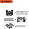 imageECOTRIC Rear Window Louvers Scoop Cover Compatible with 20152023 Ford Mustang Windshield Sun Shade Cover Vent GT Lambo Style Matte Black PlasticMatte Black