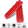 imageECOTRIC Recovery Boards Traction Tracks Mat for Sand Mud Snow Off Road Tire Ladder Black 4WD WStorage Bag  Red