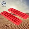 imageECOTRIC Recovery Boards Traction Tracks Mat for Sand Mud Snow Off Road Tire Ladder Black 4WD WStorage Bag  Red