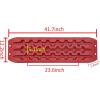 imageECOTRIC Recovery Boards Traction Tracks Mat for Sand Mud Snow Off Road Tire Ladder Black 4WD WStorage Bag  Red