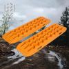 imageECOTRIC Recovery Boards Traction Tracks Mat for Sand Mud Snow Off Road Tire Ladder Traction Ladder Track Tire Ladder Tire Traction Tool Black 4WD WStorage Bag  Orange