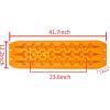 imageECOTRIC Recovery Boards Traction Tracks Mat for Sand Mud Snow Off Road Tire Ladder Traction Ladder Track Tire Ladder Tire Traction Tool Black 4WD WStorage Bag  Orange