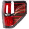 imageECOTRIC Tail Light Rear Brake Lamp Taillight Passenger Right Side wBlack Trim Red Lens Housing Compatible with 20092014 Ford F150 F150 Pickup Styleside Replacement for FO2819143 Without Bulbs